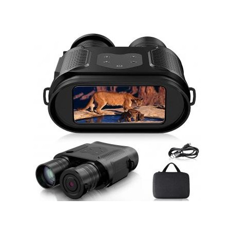Binoculares de visión nocturna NV2000, gafas de visión nocturna infrarrojas digitales con pantalla grande de 4", imagen y video