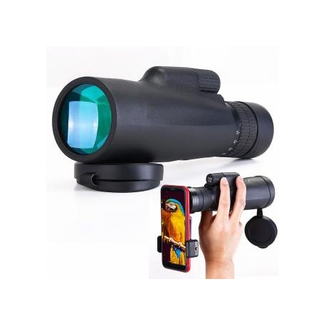 10-30x50 HD Monocular de alta potencia con visión nocturna baja, Monocular con zoom impermeable para adultos Observación de ave