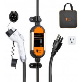 Cargadores de vehículos eléctricos NEMA clase 5 - 15 1 (apoyo clase 2), 110v - 240v 16 amps, con extensión de 16 pies, compatib
