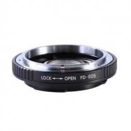 Lente Beschoi Canon FD FL a cuerpo de cámara con montura Canon EOS EF con adaptador de montura de lente Glass K&F Concept