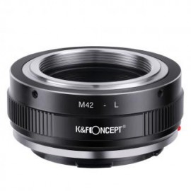 Lente M42-L de enfoque manual M42 a cuerpo de cámara con montura L Adaptador de montura de lente