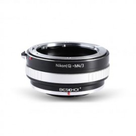 Lentes de montura Beschoi Nikon G / F / AI / AIS / D para Panasonic Micro 4/3 M4/3 Cuerpo de cámara Adaptador de montura de len