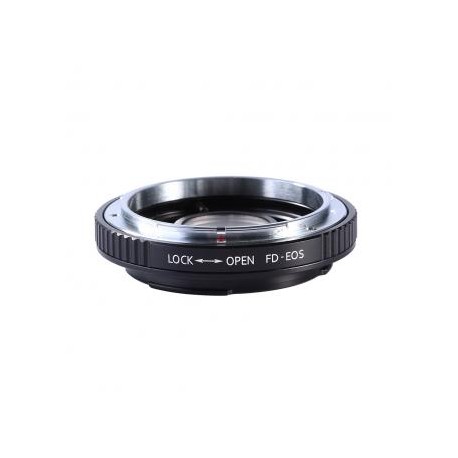 Lente Beschoi Canon FD FL a cuerpo de cámara con montura Canon EOS EF con adaptador de montura de lente Glass K&F Concept