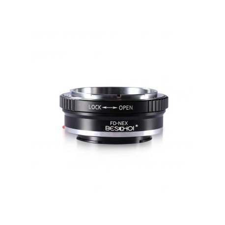 Lente Beschoi Canon FD a Sony Alpha NEX Montura Cuerpo de cámara K&F Concept Adaptador de montura de lente
