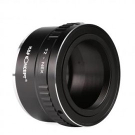 Lentes T2 a adaptador de montura de lente Sony E K&F Concept M28101 Adaptador de lente