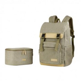 20L Mochilas Profesionales para Cámaras con Estuche Extraíble para DSLR con capacidad para un portátil de 15,6", Caqui - KF13.1