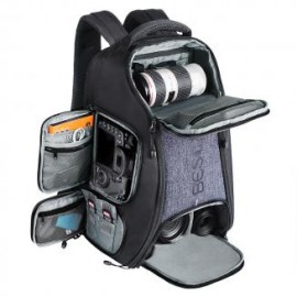 BESCHOI Mochila para Cámara,Mochila Fotografía Réflex para Cámara con Funda Impermeable para Cámaras Canon Nikon Sony,Objetivo,