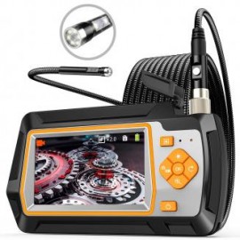 K&F Concept Endoscopio Cámara de Inspección de Doble Lente 1080P HD, Cámara Boroscopio de 5,5mm con Pantalla Dura IPS de 4,3” y