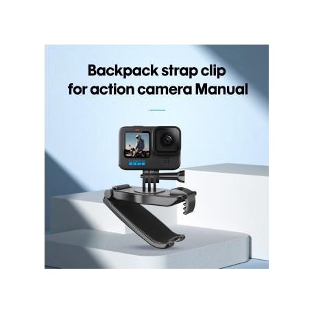 Soporte de clip rápido para correa de mochila compatible con Gopro Hero 11, 10, 9, 8, 7, 6, 5, 4, Session, 3+, 3, 2, 1, Hero (2