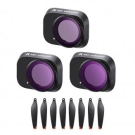 Kit Filtros ND8/PL+ND16/PL+ND32/PL+Helices para DJI Mini 3 Pro