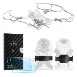 DJI Mini 3 PRO Película protectora para control remoto con pantalla (paquete de 2 piezas) + tren de aterrizaje elevado + anillo