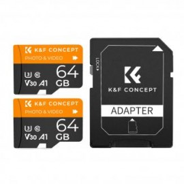 Tarjeta Micro SD U3/V30/A1 de 64GB, Tarjeta de Memoria con Adaptador Adecuada para Cámara de Vigilancia y Cámara de Caza - 2 pi