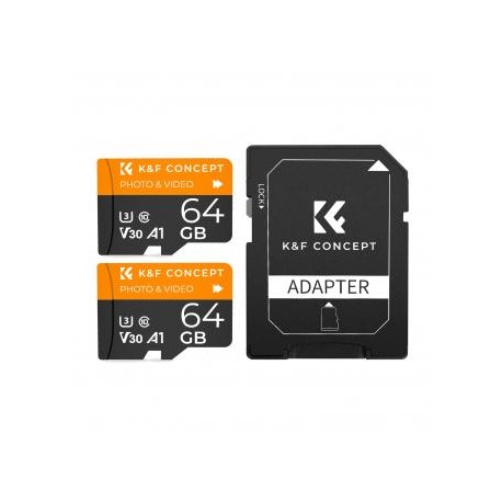 Tarjeta Micro SD U3/V30/A1 de 64GB, Tarjeta de Memoria con Adaptador Adecuada para Cámara de Vigilancia y Cámara de Caza - 2 pi