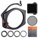 Kit Sistema de Portafiltros Cuadrado, Filtro Cuadrado ND1000 + Filtro Polarizador Circular 95mm + 4 Piezas Anillos Adaptadores,