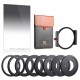 100x100mm Kit de Filtros Cuadrados ND8 Degradado Suave + Portafiltro de Metal + Anillos Adaptadores