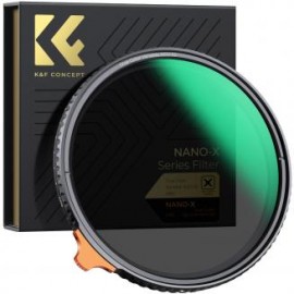 58mm Filtro ND Variable Color Verdadero ND2-ND32 con 28 Capas de Película Verde Antirreflejos, Serie Nano-X