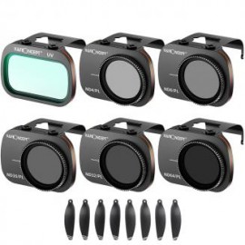Kit Filtros UV+ND4 / PL+ND8 / PL+ND16 / PL+ND32 / PL+ND64 / PL+8 Helices para DJI Mavic Mini 1/2/SE