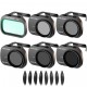 Kit Filtros UV+ND4 / PL+ND8 / PL+ND16 / PL+ND32 / PL+ND64 / PL+8 Helices para DJI Mavic Mini 1/2/SE