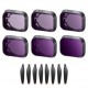 Kit Filtros ND4 + ND8 + ND16 + ND32 + ND64 + ND1000 + Helices para DJI Mini 3 Pro