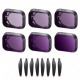 Kit Filtros ND4 + ND8 + ND16 + ND32 + ND64 + ND1000 + Helices para DJI Mini 3 Pro