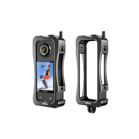 Video Vlogging Camera Cage para Insta360 x3, Video Cage de aluminio con 1/4
