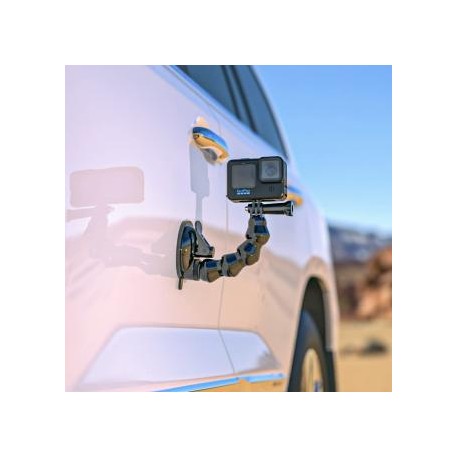 Soporte de coche con ventosa de extensión de cuello de cisne con soporte para teléfono para Gopro Hero 11, Hero 10/9/8/7/6/5, D