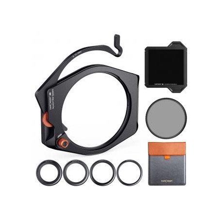 Kit Sistema de Portafiltros Cuadrado, Filtro Cuadrado ND1000 + Filtro Polarizador Circular 95mm + 4 Piezas Anillos Adaptadores,
