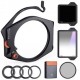 Kit Sistema de Portafiltros Cuadrado, Filtro Cuadrado ND1000 + Filtro ND8 Degradado Suave + Filtro Polarizador 95mm + 4 Adaptad