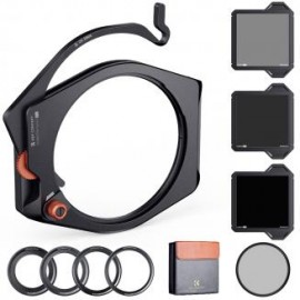 Kit Sistema de Portafiltros Cuadrado, Filtro Cuadrado ND1000 + ND64 + ND8 + Filtro Polarizador 95mm + 4 Adaptadores, Serie Nano