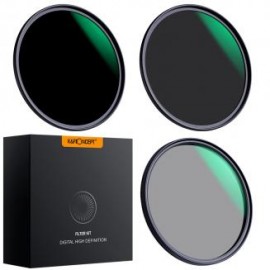 Kit de filtro de lente de 52 mm Densidad neutra ND8 ND64 Polarizador circular CPL para lente de cámara profesional con múltiple