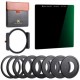 100x100mm Kit de Filtros Cuadrados ND1000 + Portafiltro de Metal + Anillos Adaptadores