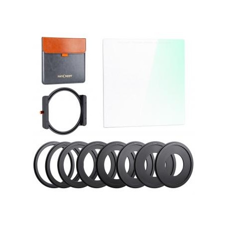 Kit 100mm Filtro Cuadrado Black Mist 1/4 + Portafiltro + 8 Anillos Adaptadores, Serie Nano-X