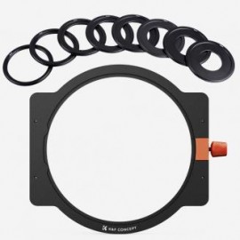 Portafiltro de Metal para Filtro Cuadrado Soporte de Filtro con 8 Anillos Adaptadores