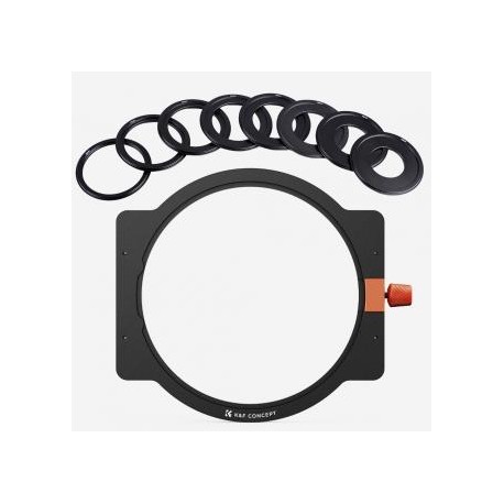 Portafiltro de Metal para Filtro Cuadrado Soporte de Filtro con 8 Anillos Adaptadores